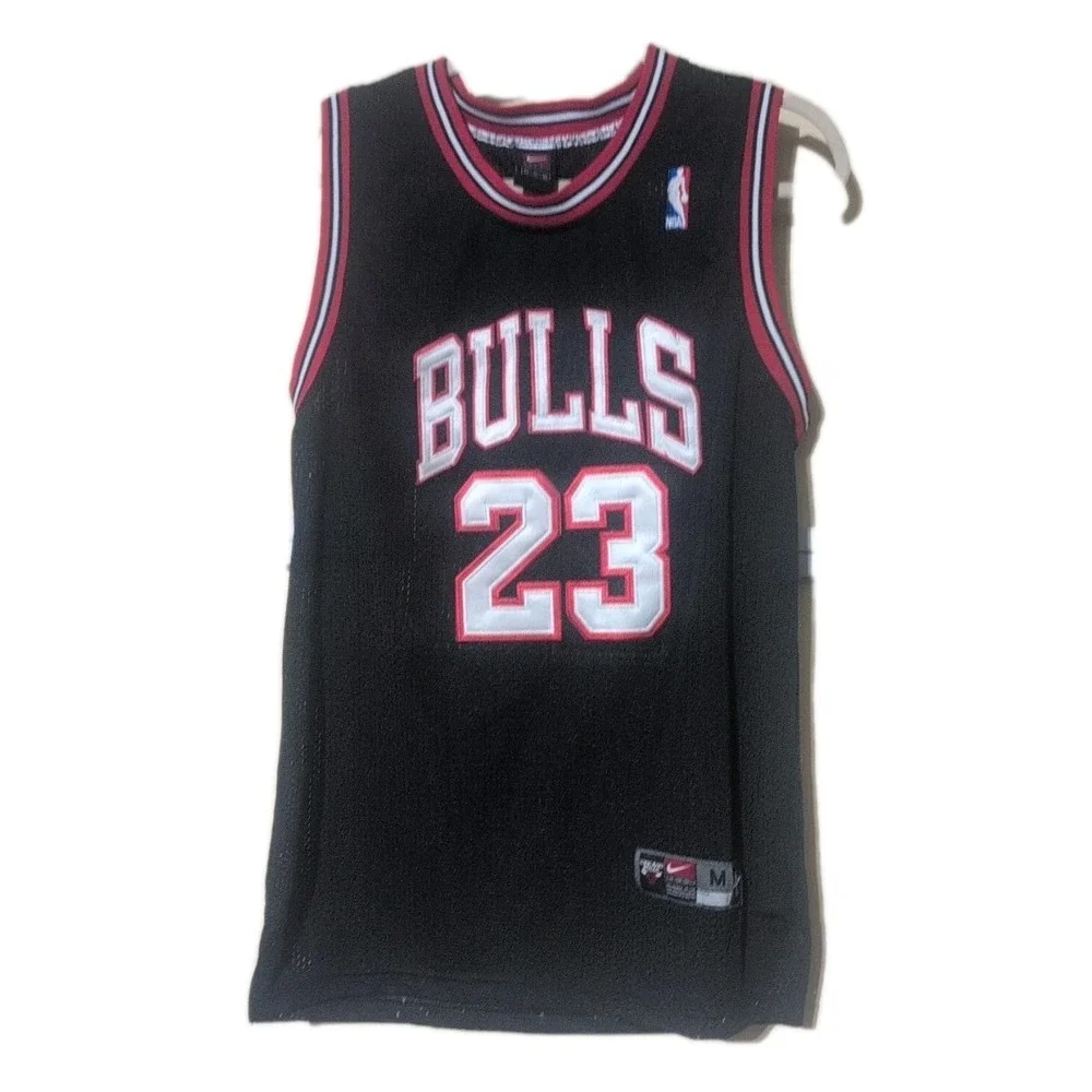 Chicago Bulls Michael Jordan  Black Nike Team Mesh Jersey Size 48/ Medium #23